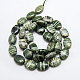 Brins de perles de jaspe en argent naturel G-G223-13x18mm-09-2
