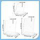 Delorigin 12 Uds. Conjuntos de expositores de pendientes acrílicos y de vidrio orgánico de 3 estilos EDIS-DR0001-09-2