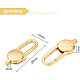 BENECREAT 6pcs 18K Gold Plated Brass Lobster Claw Clasps Oval Trigger Holders for DIY Crafts Jewelry Making KK-BC0004-72-2