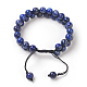 Adjustable Natural Mixed Stone Braided Bead Bracelets BJEW-E351-01-3