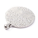 Flat Round with Tree of Life 304 Stainless Steel Pendants STAS-F016-02P-3