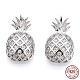 Rhodium Plated 925 Sterling Silver Micro Pave Cubic Zirconia Pendants STER-T004-59P-1