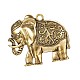 チベットスタイル合金動物ビッグペンダント  象のネックレスのチャーム  アンティーク黄金  55x69x8mm  穴：4mm PALLOY-J471-05AG-1