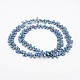 Galvanisieren Sie tropfenförmige Perlenstränge aus Glas EGLA-J073-FR06-2