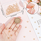 CREATCABIN 80Pcs/Box 24K Gold Plated Circle Round Bead Frame 2 Hole Spacer Brass Beads Frames Connector Ring Links for Beading Earring Bracelet Necklace DIY Jewelry Making Crafts Christmas 6mm Golden KK-CN0002-57-3
