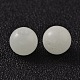 Perles de pierre lumineuses synthétiques rondes à moitié percées G-G-P131-8mm-10-1