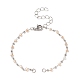Creazione di braccialetti a catena con perline di vetro cubico AJEW-JB01151-04-1