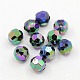 Plating Plastic Acrylic Faceted Round Beads PACR-L002-8mm-M-1