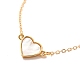 Pulsera de eslabones de corazón para regalo de niña mujer BJEW-JB06733-01-4