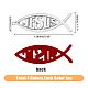SUPERFINDINGS 4Pcs Jesus Fish Decal Stickers 4 Colors Plastic Jesus Ichthys Fish Car Stickers 138x45mm Christian Fish Symbol for Auto Window Laptops Luggage Refrigerator AJEW-FH0003-02-2