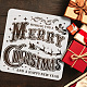 FINGERINSPIRE Merry Christmas Stencil 11.8x11.8 inch Christmas Decoration Painting Template Plastic Wishing You A Merry Christmas and A Happy New Year Words Stencil for Wood Walls DIY Christmas Decor DIY-WH0391-0458-3