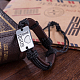 Unisex trendige Lederband Armbänder BJEW-BB15607-D-6