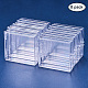 Benecreat 8 paquete de caja de contenedores de cuentas de plástico de alta transparencia rectangular con tapas abatibles para productos de belleza CON-BC0004-65-3