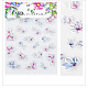 5D Flower/Leaf Watermark Slider Art Stickers MRMJ-S008-084T-2