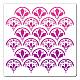 Plantilla de patrón de sector de flores geométricas de gorgecraft DIY-WH0244-164-1