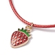 Fruit Alloy Enamel Charm Bracelets BJEW-JB09951-4