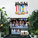 Support mural d'affichage de support de cintre de médaille de fer de thème de sports ODIS-WH0021-586-7