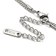 304 Stainless Steel Round Snake & Curb Chains Double Layer Necklaces NJEW-K257-07P-4
