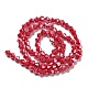 Brins de perles de verre galvanisées de couleur unie opaque GLAA-F029-P4mm-C02-2