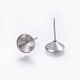 201 Stainless Steel Stud Earring Settings STAS-I095--01P-A-2