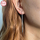 Boucles d'oreilles créoles en argent sterling plaqué rhodium 925 GX2586-2-2