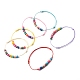Ajustables pulseras de cordón de poliéster encerado coreano BJEW-JB05482-1