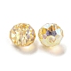 Perles en verre electroplate transparent &nbsp;GLAA-L046-02I-2