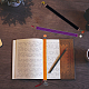 FINGERINSPIRE 4 Colors Velvet Ribbon Bookmark (300~314mm) Vintage Metal Charm Bookmark with Pumpkin/Witch Hat/Ghost Pendant Halloween Theme Velvet Bookmarks for Students Women Men Book Lovers AJEW-CA0003-56-5