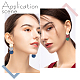 Anattasoul 8 paires 8 style alliage torsion plat rond et beignet boucles d'oreilles pendantes pour les femmes EJEW-AN0001-74-5