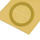 Самоклеящиеся наклейки с тиснением золотой фольгой DIY-WH0211-011-5