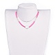 Handmade Polymer Clay Heishi Beaded Necklaces NJEW-JN02508-5
