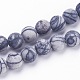 Natürliche schwarze Seide Stein / Netstone Perlen Stränge X-G-F520-57-6mm-1