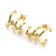 Brass Micro Pave Cubic Zirconia Arch Stud Earrings EJEW-C066-08G-1