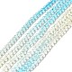 Transparent Gradient Color Glass Beads Strands GLAA-H021-01B-23-2