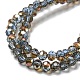 Electroplate Glass Faceted Rondelle Beads Strands EGLA-D020-4x3mm-54-6