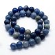 Chapelets de perles en aventurine bleue naturelle G-I199-24-8mm-2