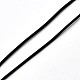 韓国製弾性水晶の線  ストレッチブレスレットストリング  ラウンドビーズコード  ブラック  1mm  約27.34ヤード（25m）/ロール EW-L003-1mm-02-1