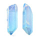 Dyed Nuggets Natural Electroplated Crystal Pendants G-A144-10E-2