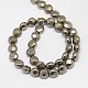 Natural Pyrite Beads Strands G-L033-8X6mm-02-3