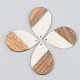 Colgantes de resina opaca y madera de nogal X-RESI-S389-037A-C04-1