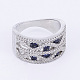 Brass Micro Pave Cubic Zirconia Finger Rings RJEW-E145-35P-2
