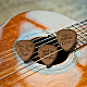 Scatola di plettri in legno a forma di chitarra WOOD-WH0116-005-3