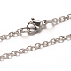 304 Stainless Steel Cable Chain Necklaces NJEW-G310-03P-1
