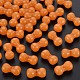 模造ゼリーアクリルビーズ  骨の形  ダークオレンジ  9x17.5x8.5mm  穴：1.8mm  約600個/500g MACR-S373-96-E05-1