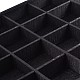 木製の直方体のアクセサリープレゼンテーションボックス  布で覆わ  24 compertments  ブラック  35x24x3cm ODIS-N021-03-3