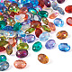 Cheriswelry 120pcs 12 couleurs cabochons de strass en résine à dos pointu transparent KY-CW0001-01-4