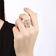 Модный латунь кубического циркония палец кольца RJEW-BB18904-8-7