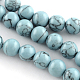 Chapelets de perles rondes en pierre de turquoise synthétique TURQ-R035-8mm-03-2