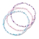 3 pièces 3 styles de bracelets de cheville en perles de verre AJEW-AN00541-1
