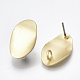 Accessoires de puces d'oreilles en alliage avec surface lisse PALLOY-T064-36MG-2